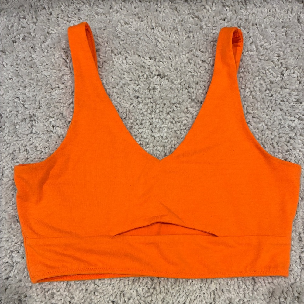 Urban Outfitters Orange Crop Top Womens Size Small